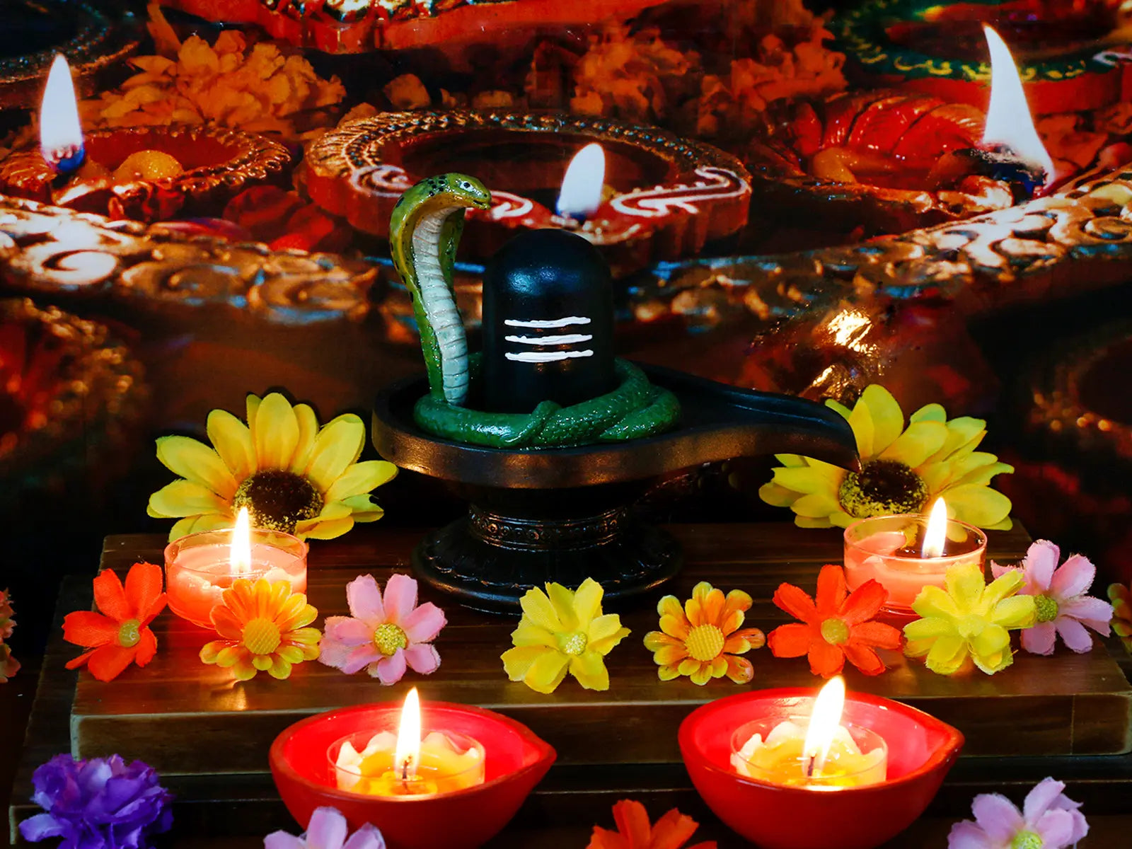 Alikiki 4.4” Hindu Shiva Lingam Statue - Indian Idol Murti for Pooja and Home Decor, Suitable for Temples and Altars, Ideal Diwali Gift