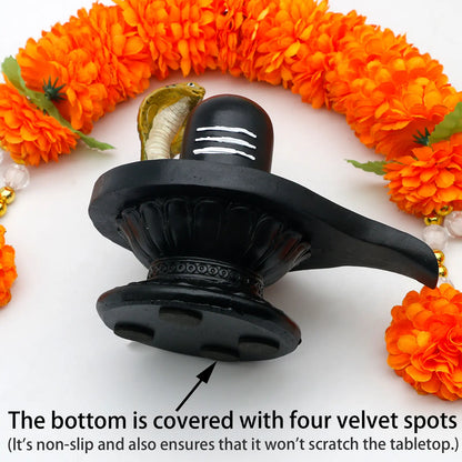 Alikiki 4.4” Hindu Shiva Lingam Statue - Indian Idol Murti for Pooja and Home Decor, Suitable for Temples and Altars, Ideal Diwali Gift