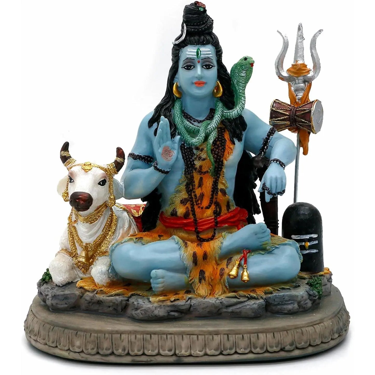 Alikiki 6.7-Inch Lord Shiva Statue - Hindu Spiritual Idol for Meditation Spaces and Home Altars