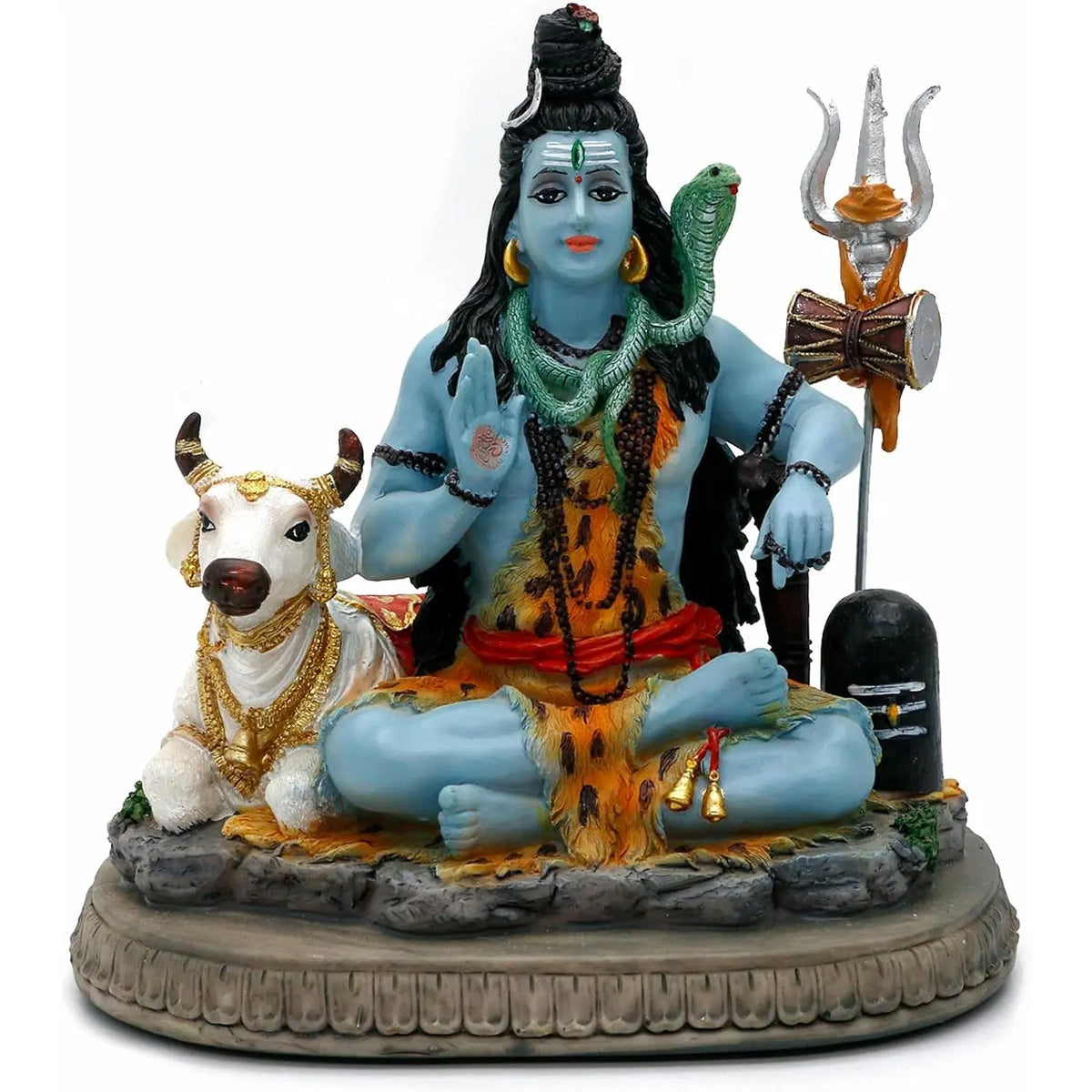 Alikiki 6.7-Inch Lord Shiva Statue - Hindu Spiritual Idol for Meditation Spaces and Home Altars