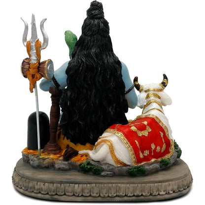 Alikiki 6.7-Inch Lord Shiva Statue - Hindu Spiritual Idol for Meditation Spaces and Home Altars