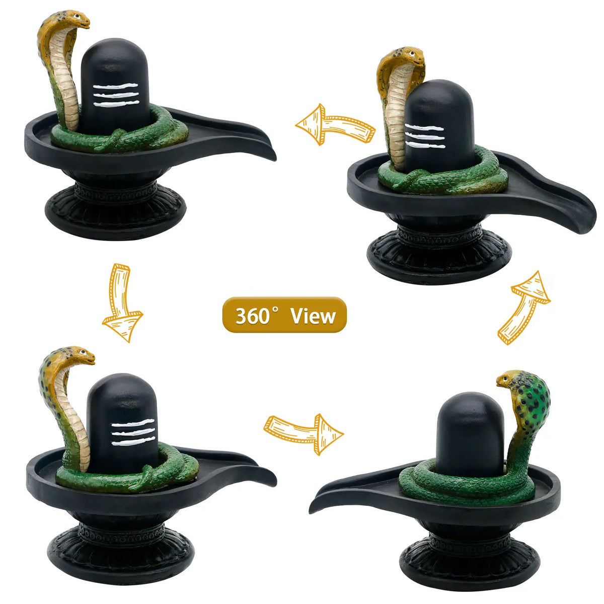 Alikiki 4.4” Hindu Shiva Lingam Statue - Indian Idol Murti for Pooja and Home Decor, Suitable for Temples and Altars, Ideal Diwali Gift