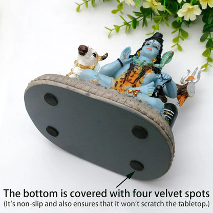 Alikiki 6.7-Inch Lord Shiva Statue - Hindu Spiritual Idol for Meditation Spaces and Home Altars