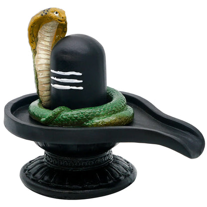 Alikiki 4.4” Hindu Shiva Lingam Statue - Indian Idol Murti for Pooja and Home Decor, Suitable for Temples and Altars, Ideal Diwali Gift