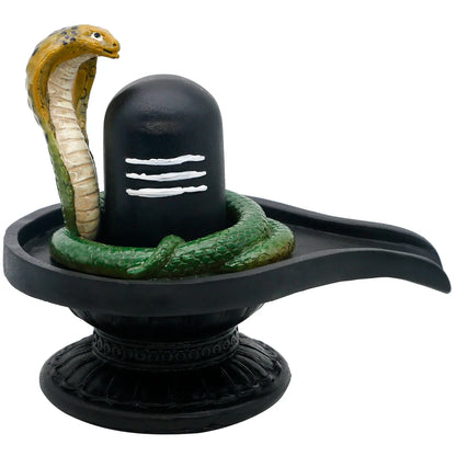 Alikiki 4.4” Hindu Shiva Lingam Statue - Indian Idol Murti for Pooja and Home Decor, Suitable for Temples and Altars, Ideal Diwali Gift